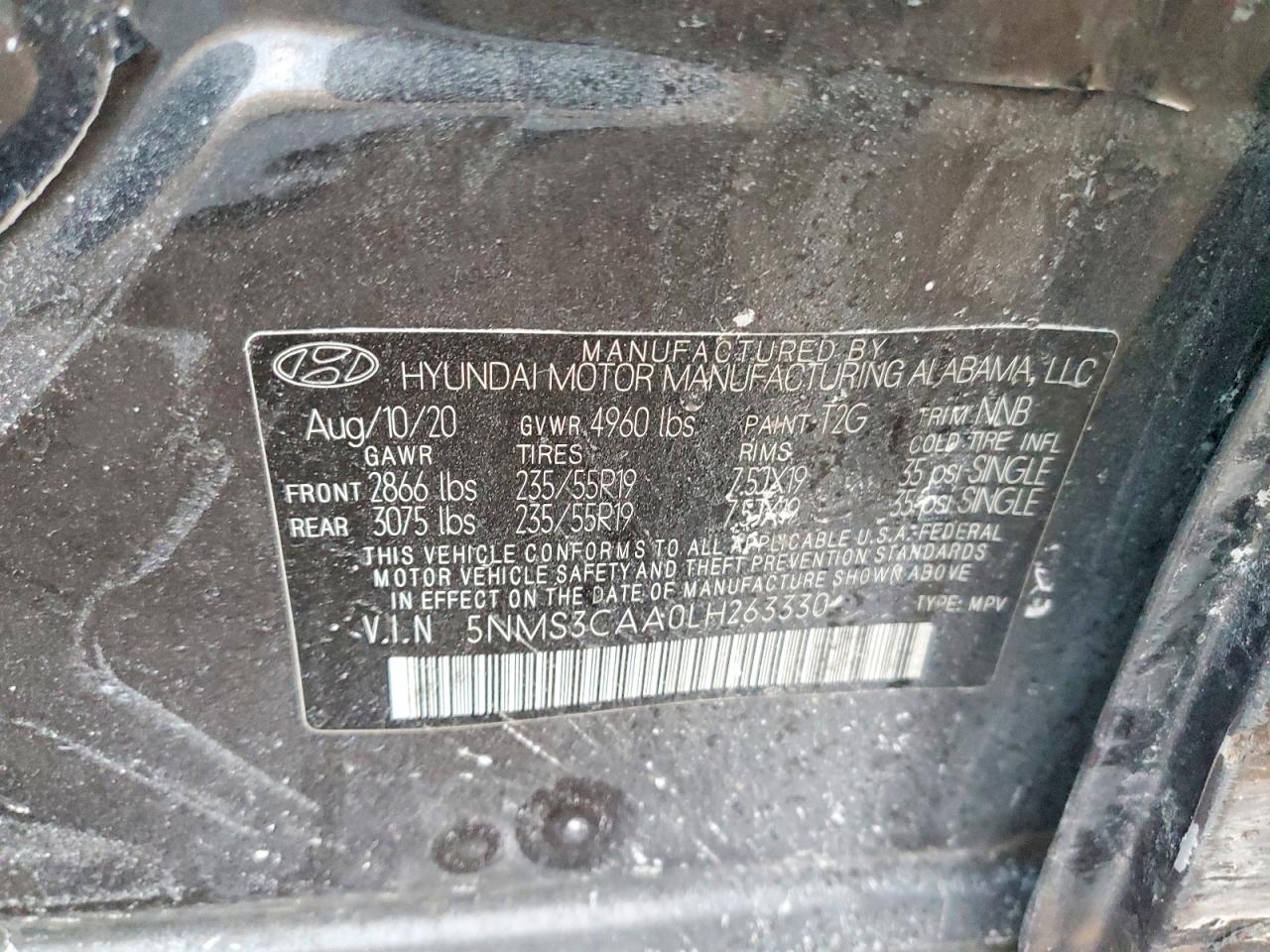 2020 HYUNDAI SANTA FE
