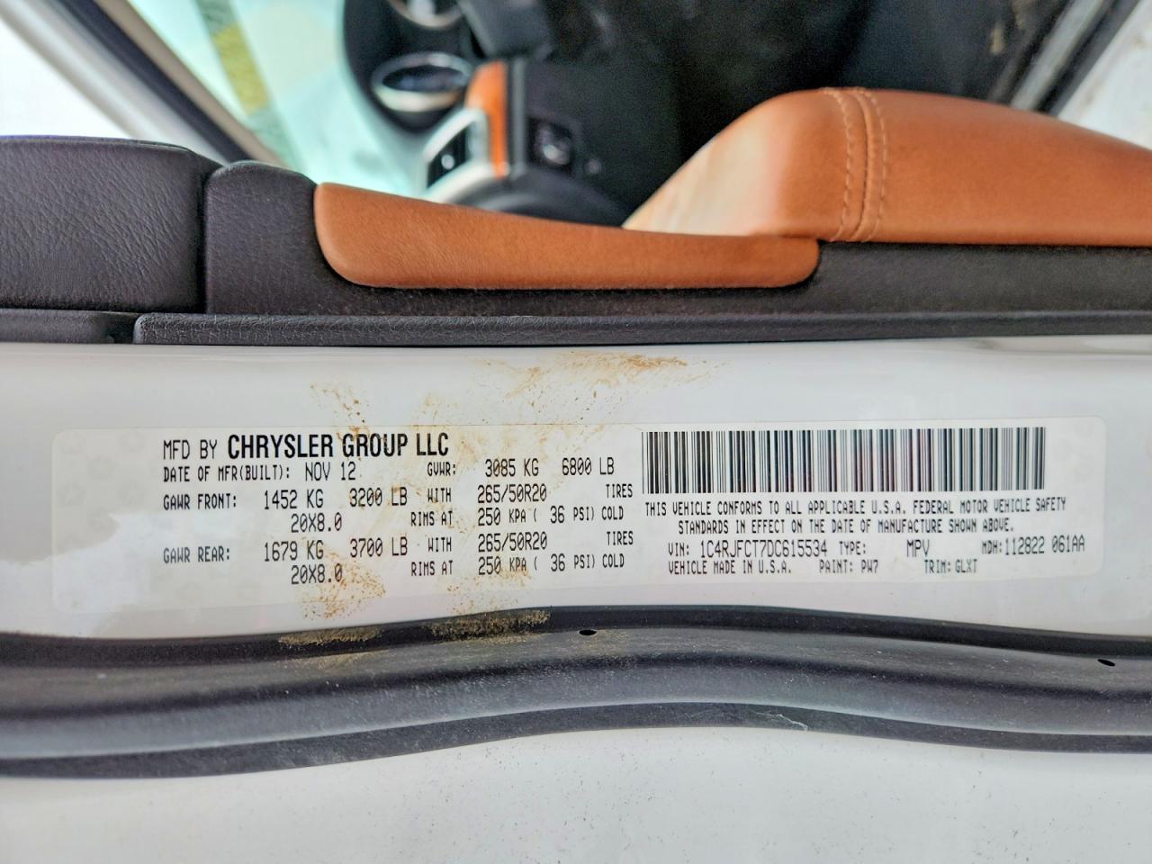 2013 JEEP GRAND CHER