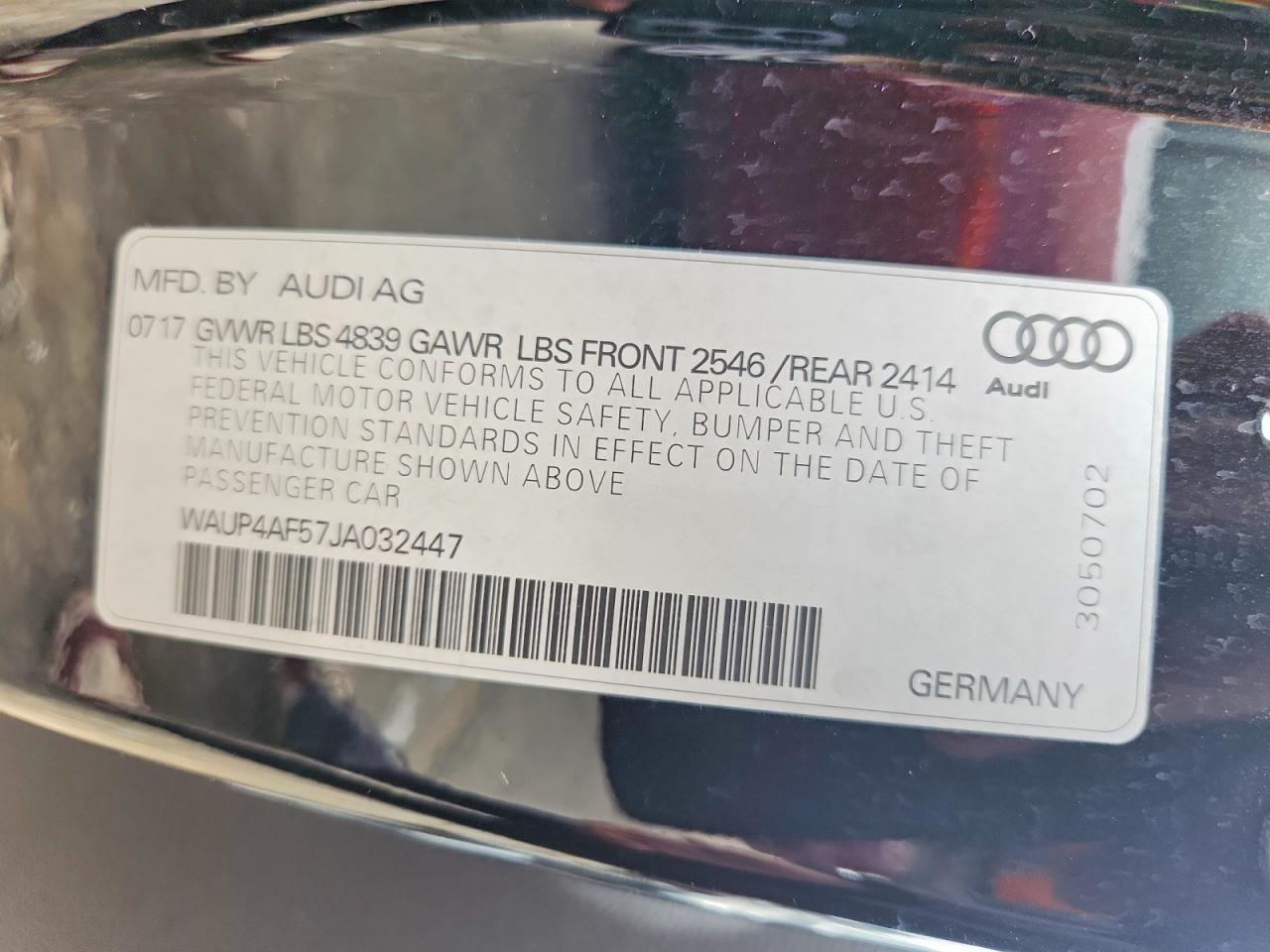2018 AUDI S5/RS5