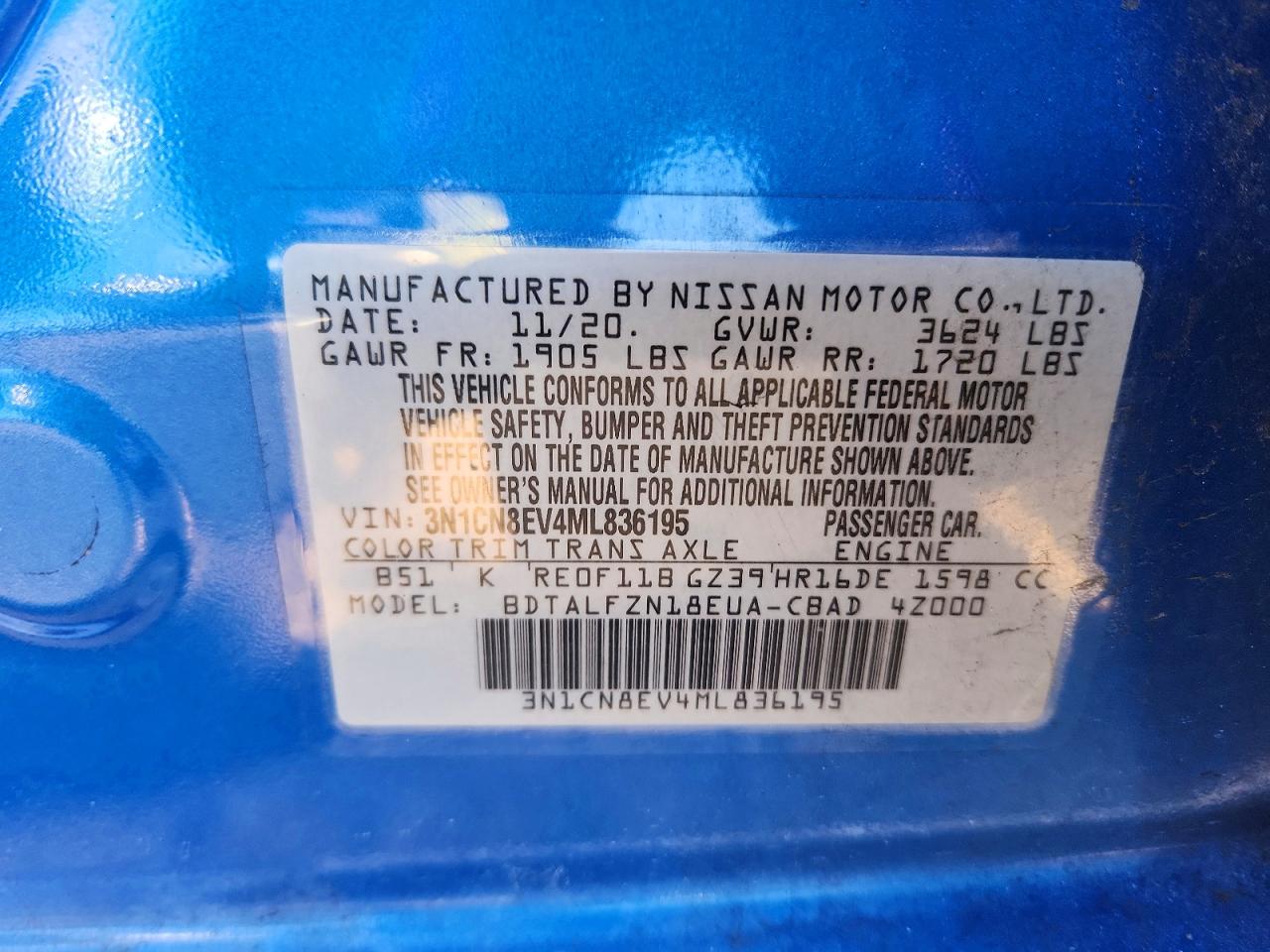 2021 NISSAN VERSA