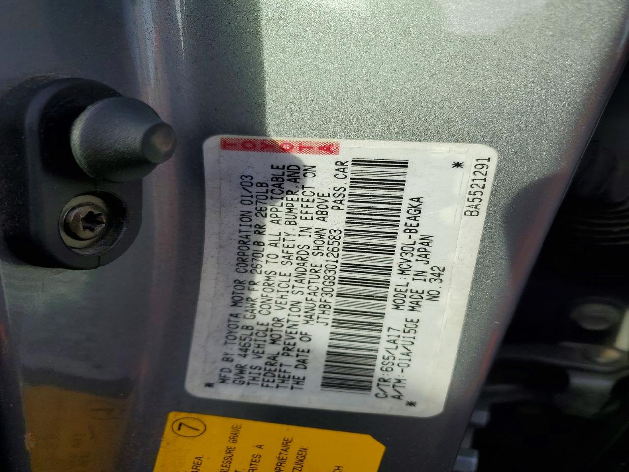 2003 LEXUS ES300