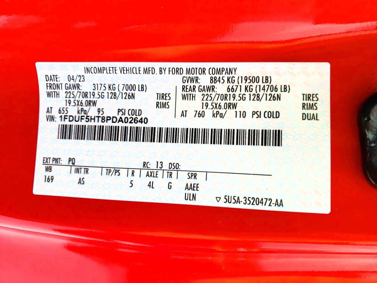 2023 FORD F550