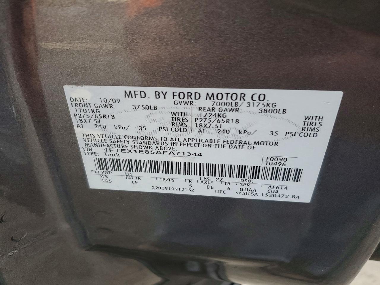 2010 FORD F-150