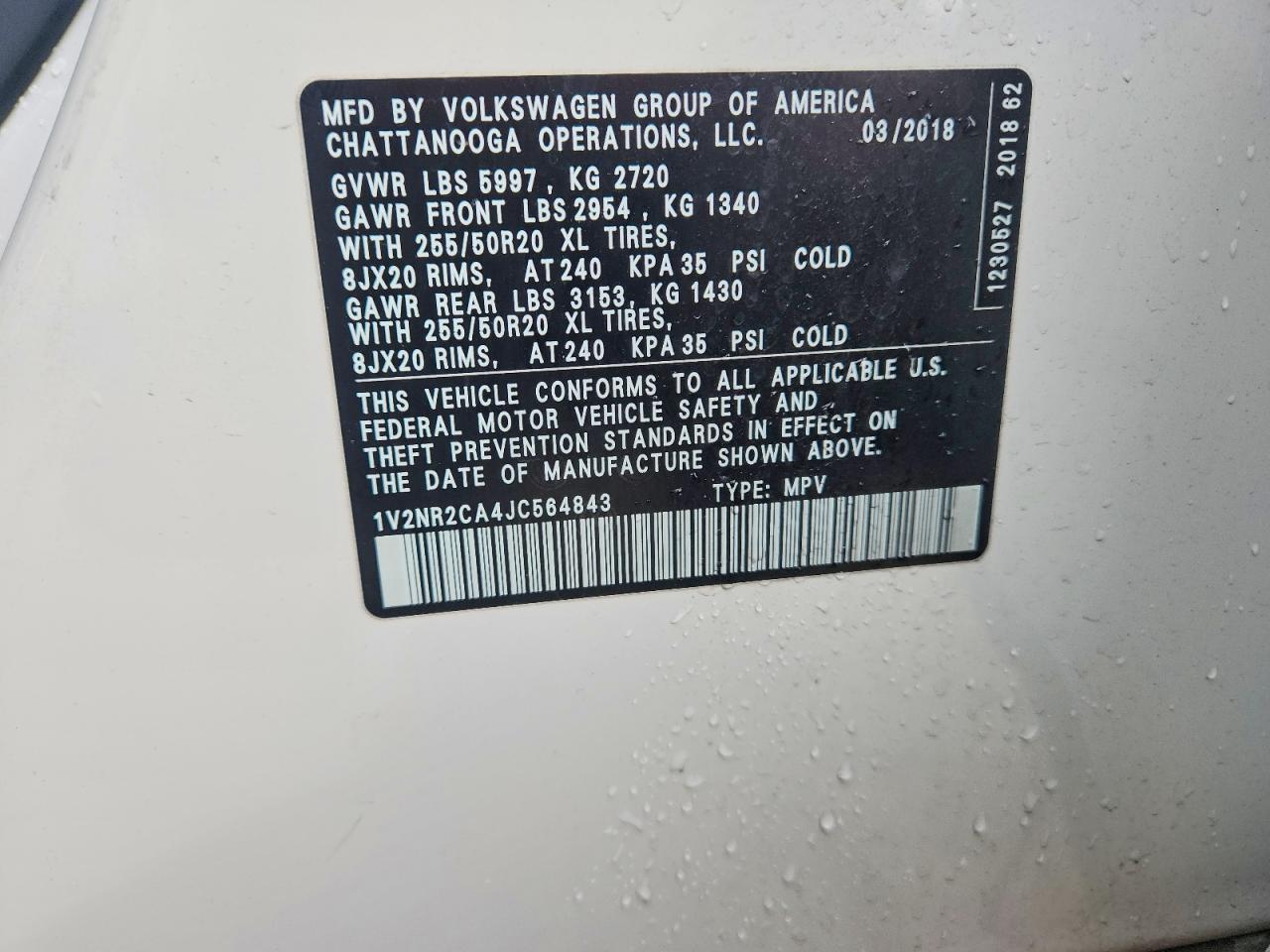 2018 VOLKSWAGEN ATLAS