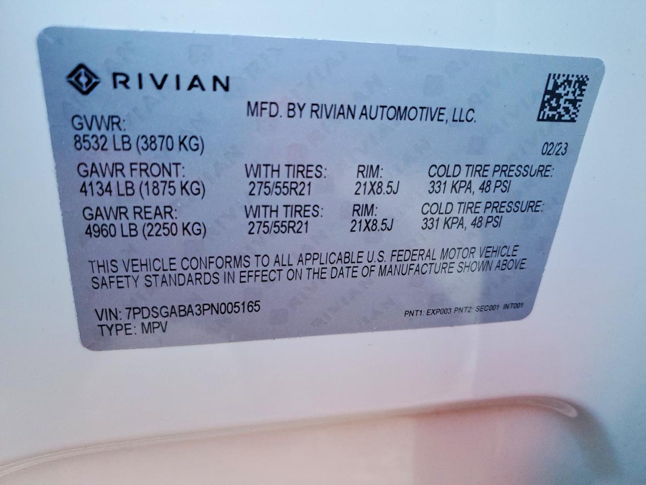 2023 RIVIAN RIS