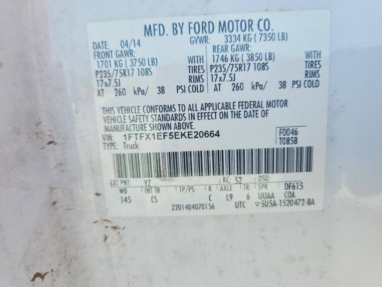 2014 FORD F150