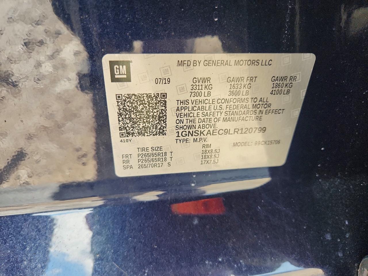 2020 CHEVROLET TAHOE