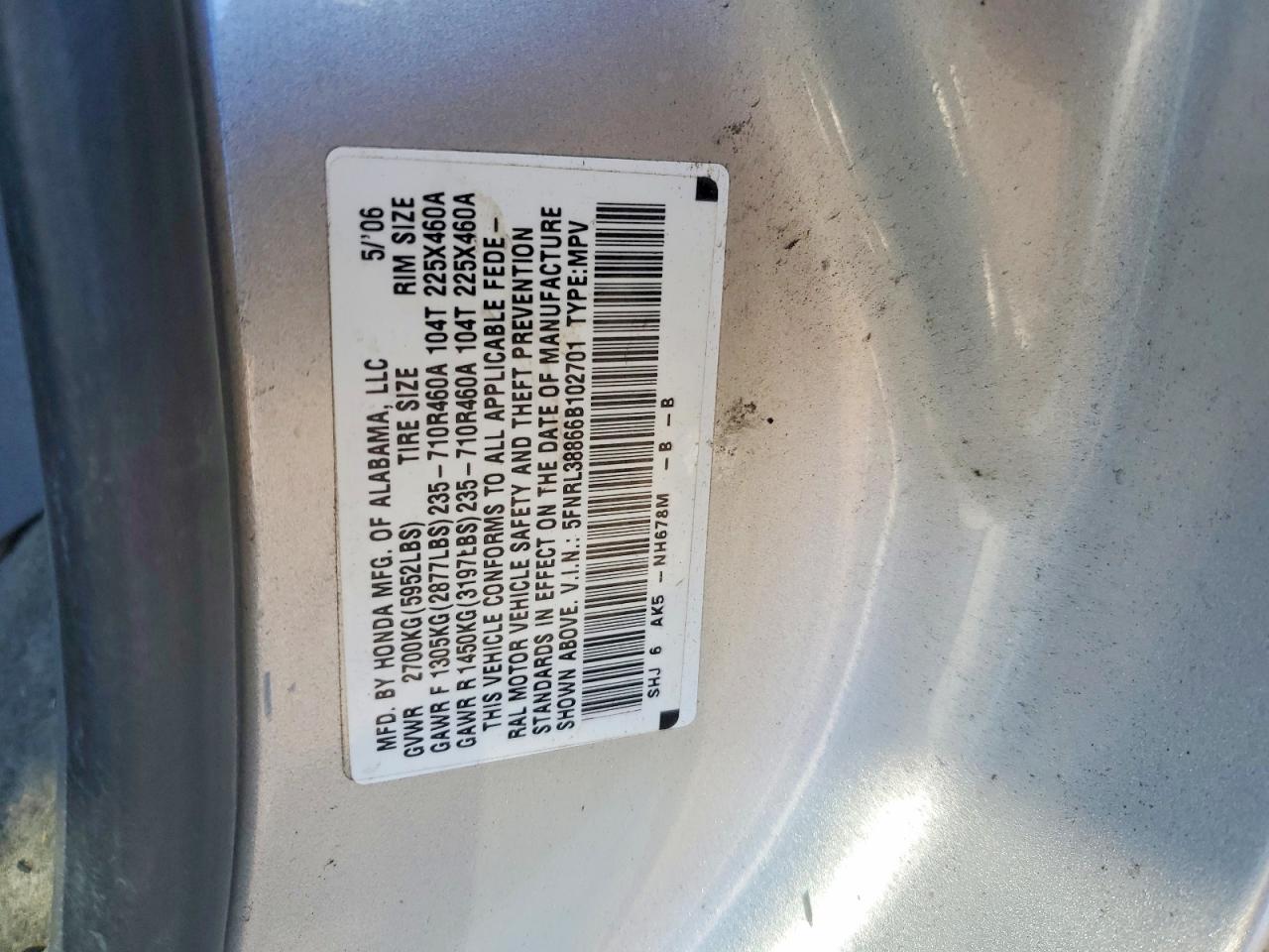 2006 HONDA ODYSSEY