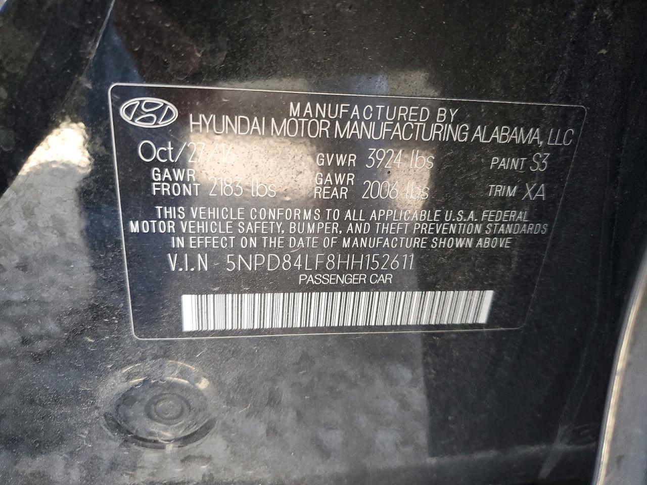 2017 HYUNDAI ELANTRA
