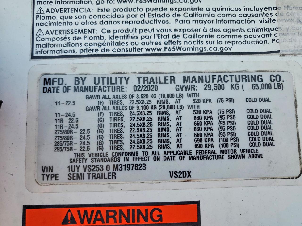 2021 UTILITY UTILITY TR