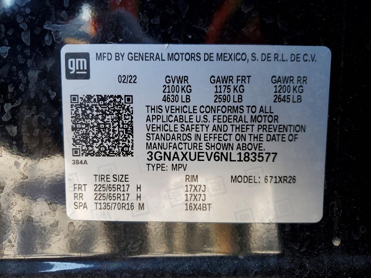 2022 CHEVROLET EQUINOX