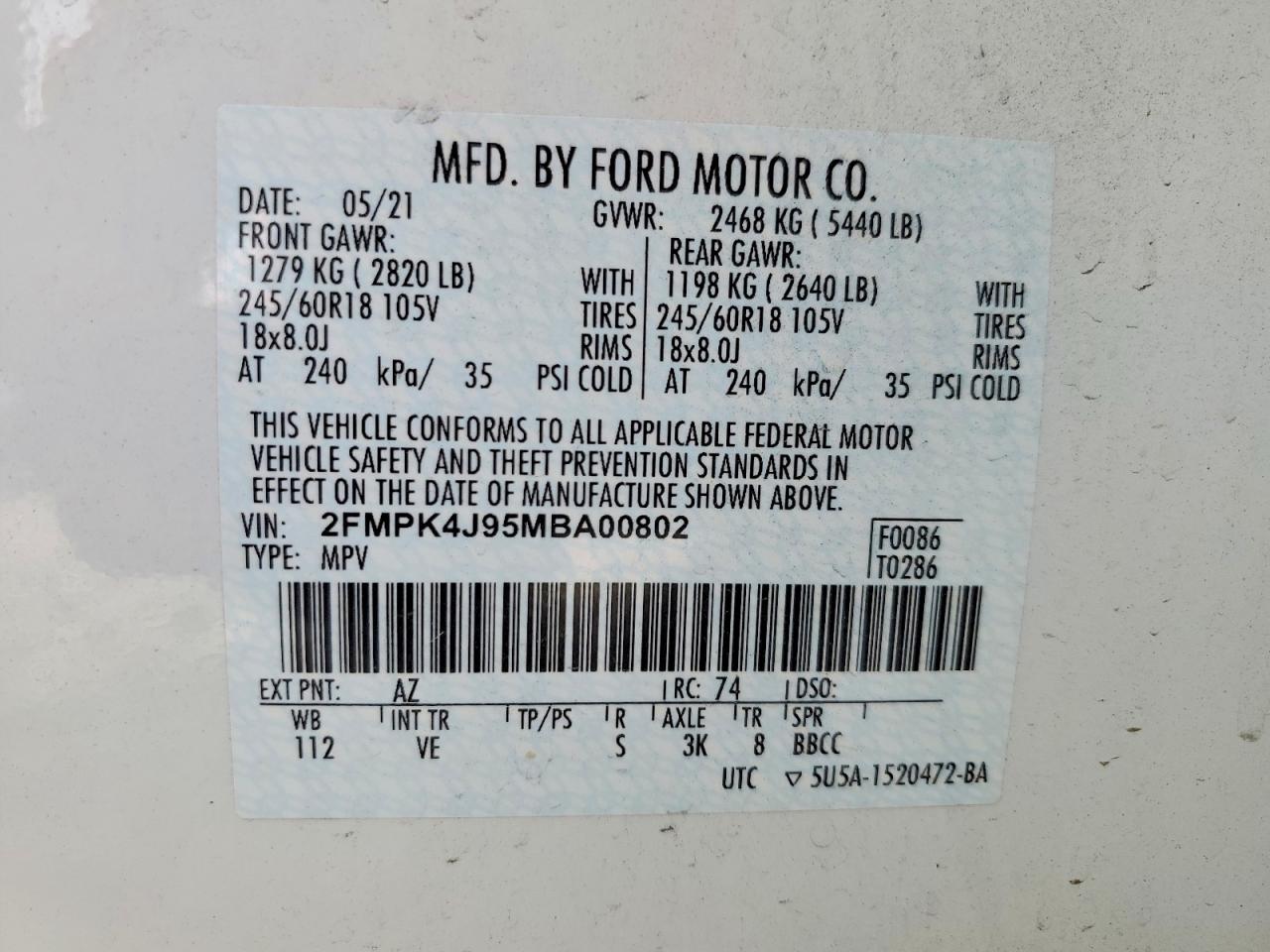 2021 FORD EDGE