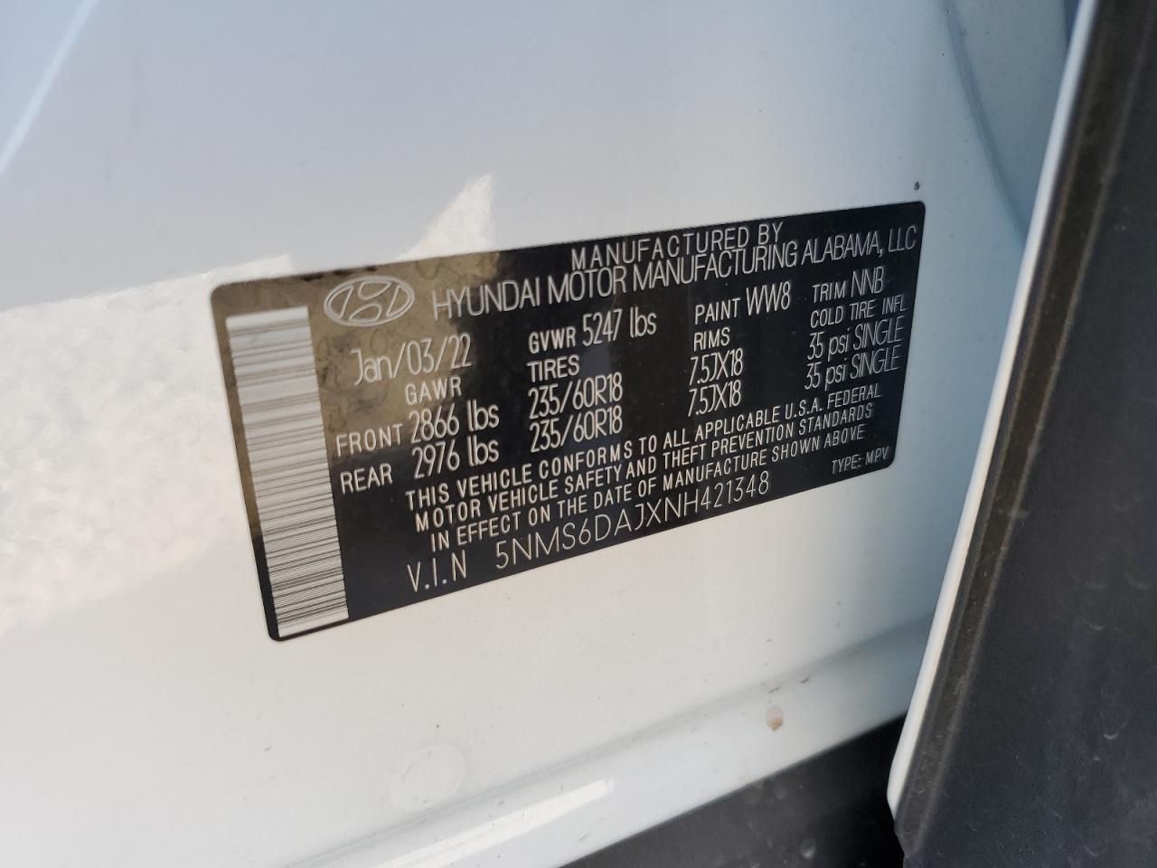 2022 HYUNDAI SANTA FE