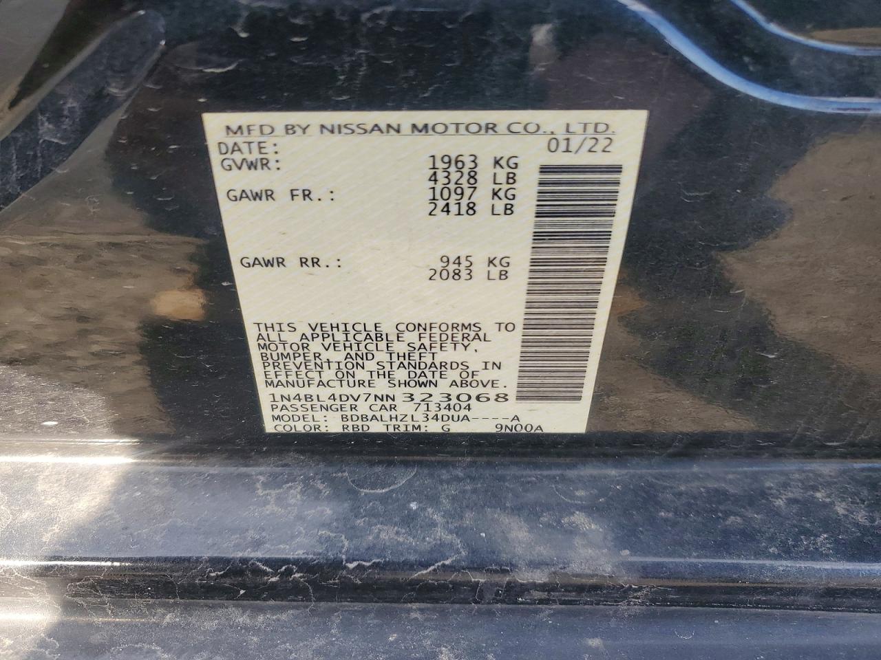 2022 NISSAN ALTIMA