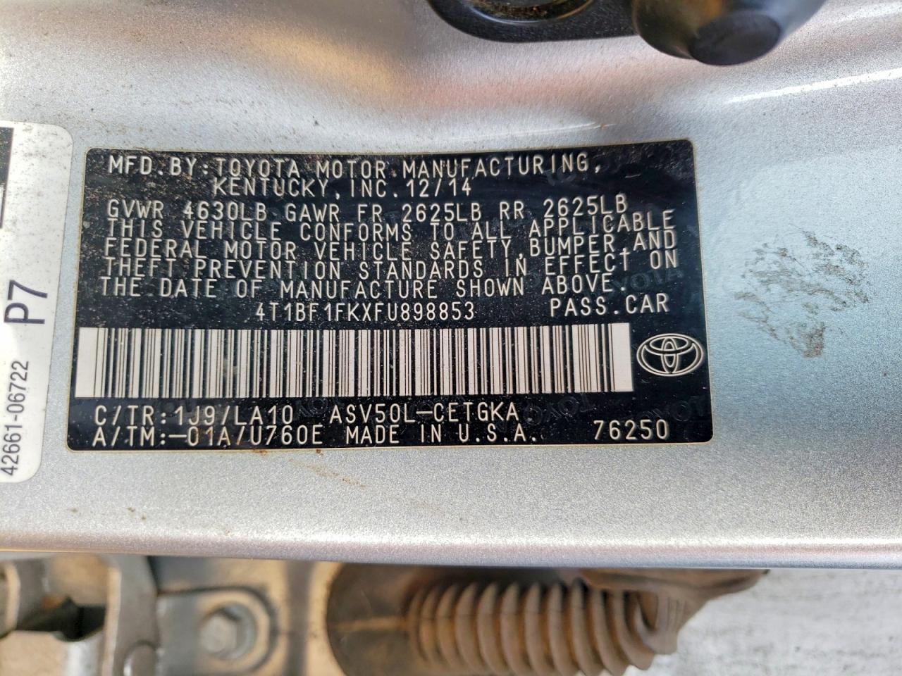 2015 TOYOTA CAMRY