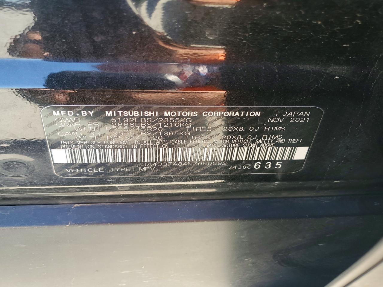 2022 MITSUBISHI OUTLANDER
