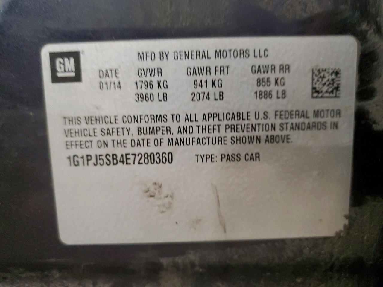 2014 CHEVROLET CRUZE