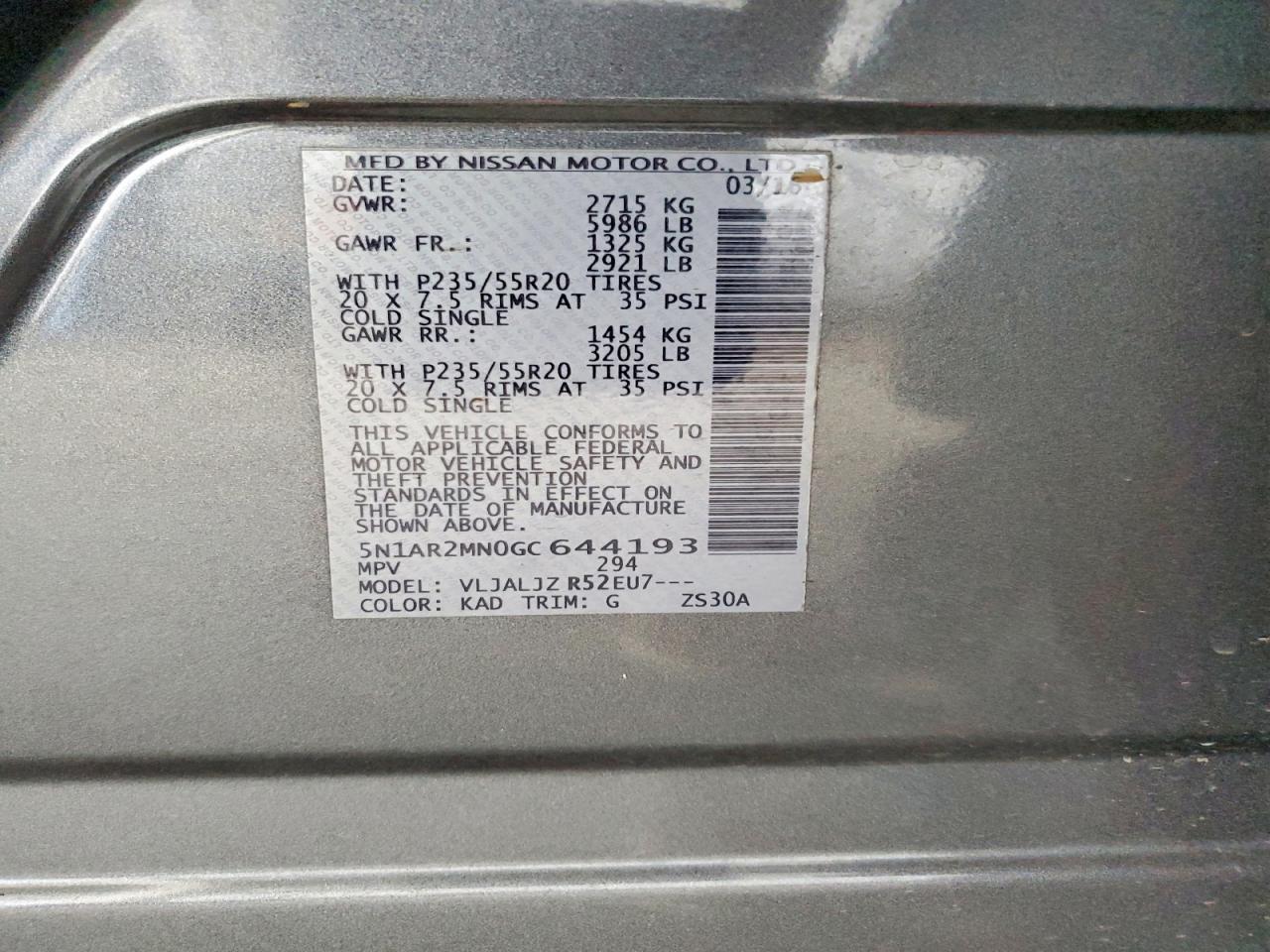 2016 NISSAN PATHFINDER