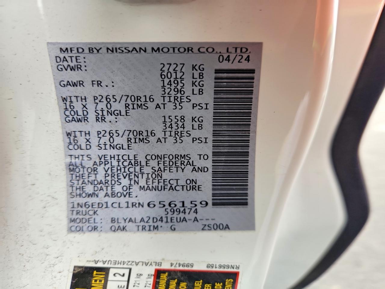 2024 NISSAN FRONTIER