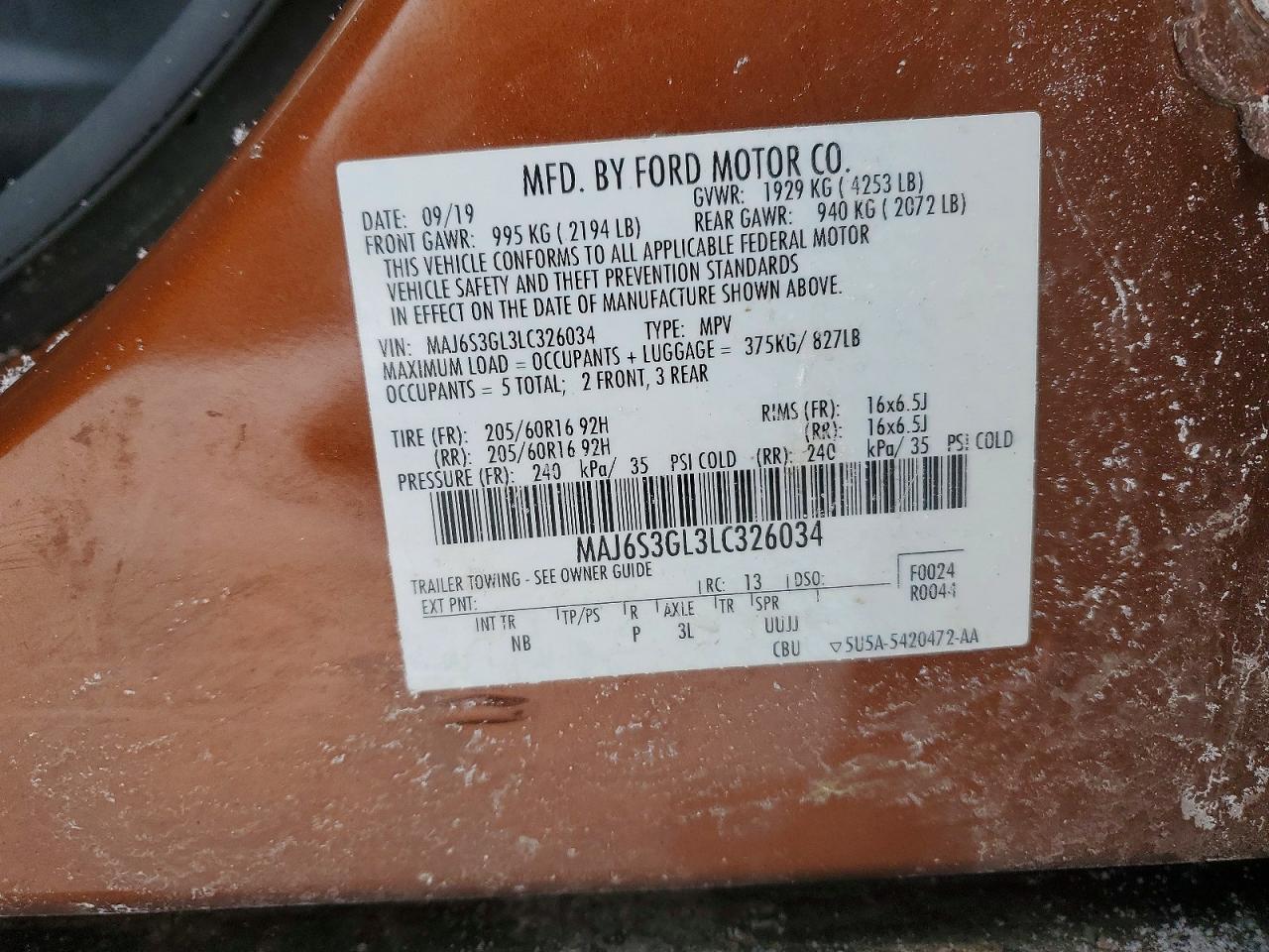 2020 FORD ECOSPORT