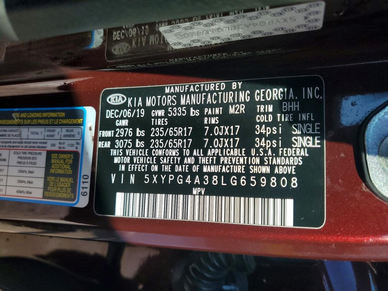 2020 KIA SORENTO