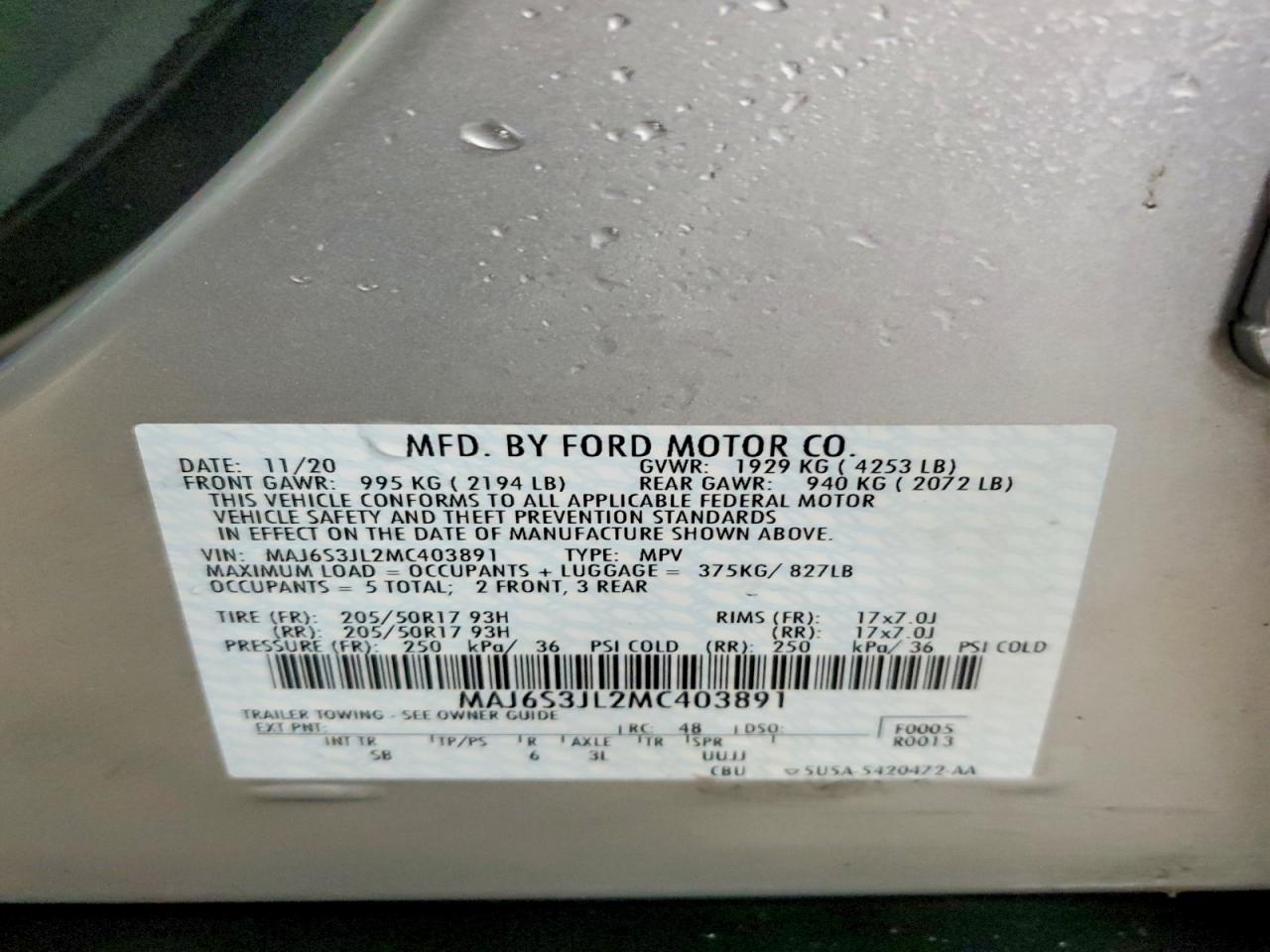 2021 FORD ECOSPORT