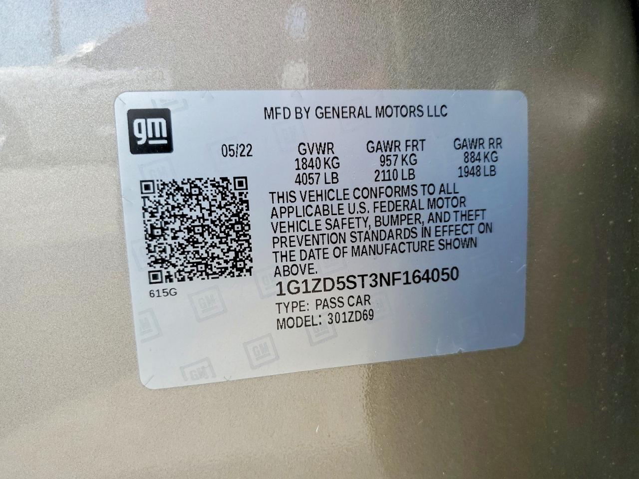 2022 CHEVROLET MALIBU