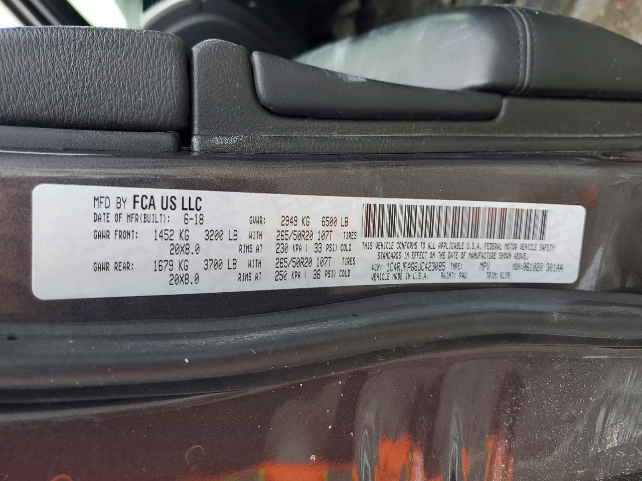 2018 JEEP GRAND CHER