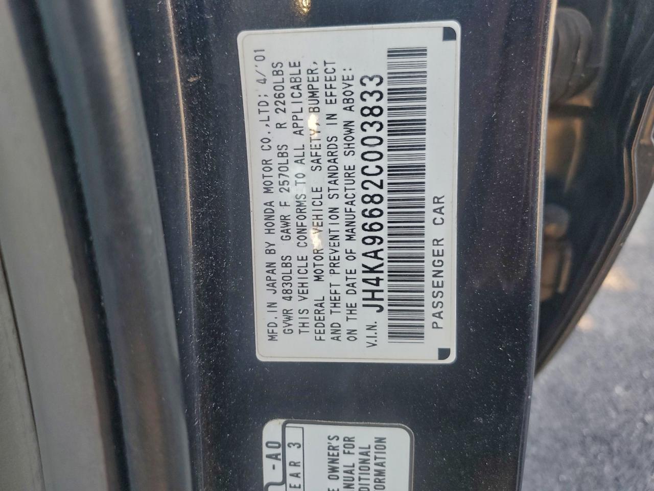 2002 ACURA RL