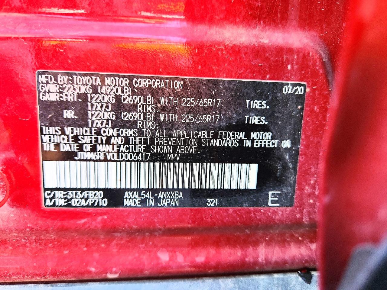 2020 TOYOTA RAV4