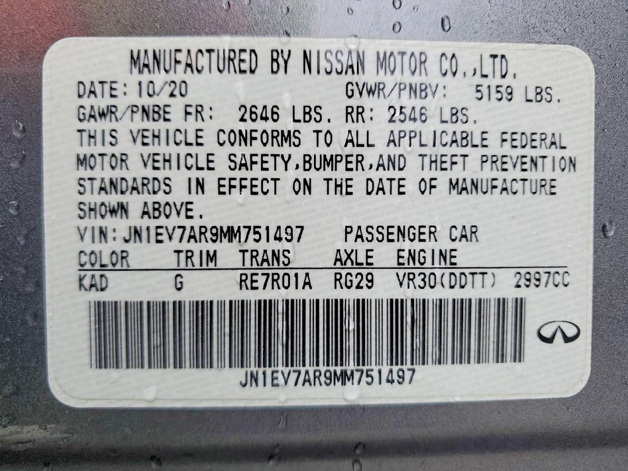 2021 INFINITI Q50