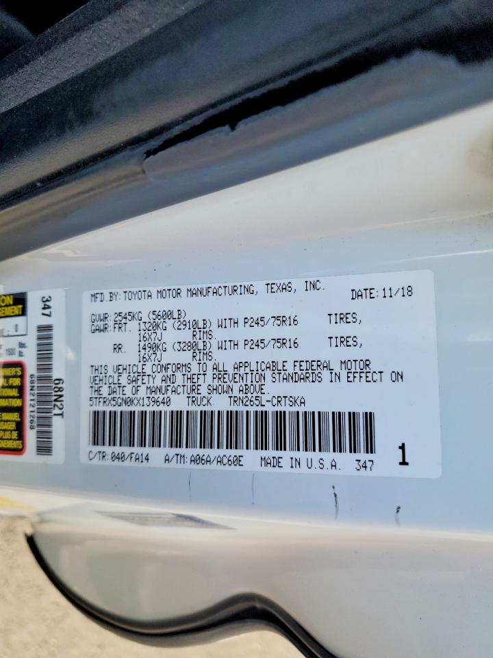 2019 TOYOTA TACOMA