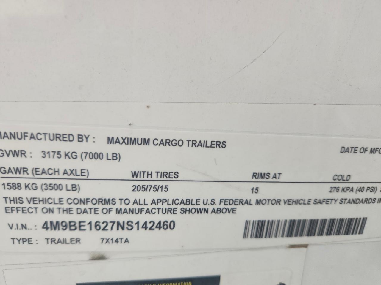 2022 MAXIMUM ENCLOSED