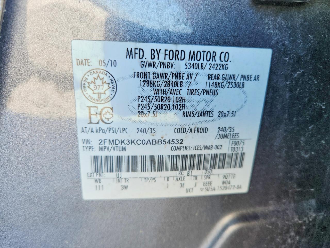 2010 FORD EDGE