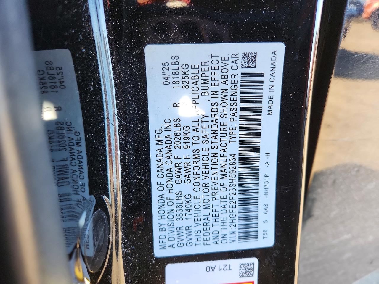 2025 HONDA CIVIC