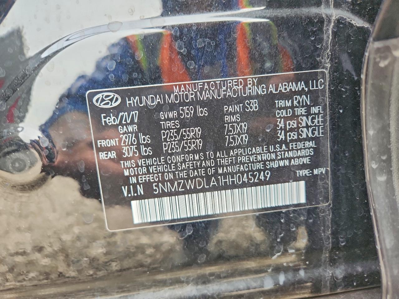 2017 HYUNDAI SANTA FE