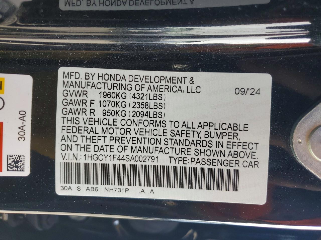 2025 HONDA ACCORD