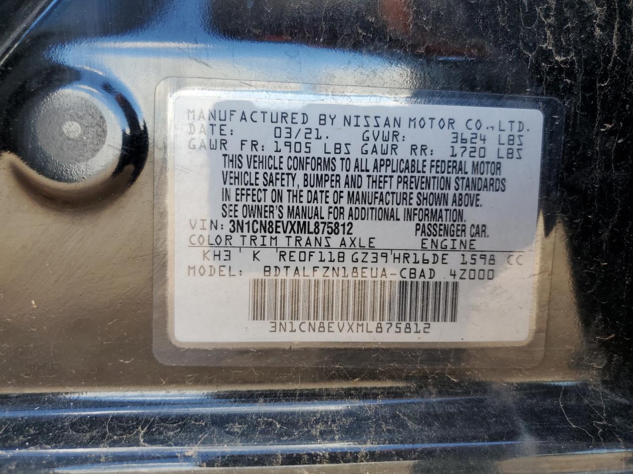 2021 NISSAN VERSA
