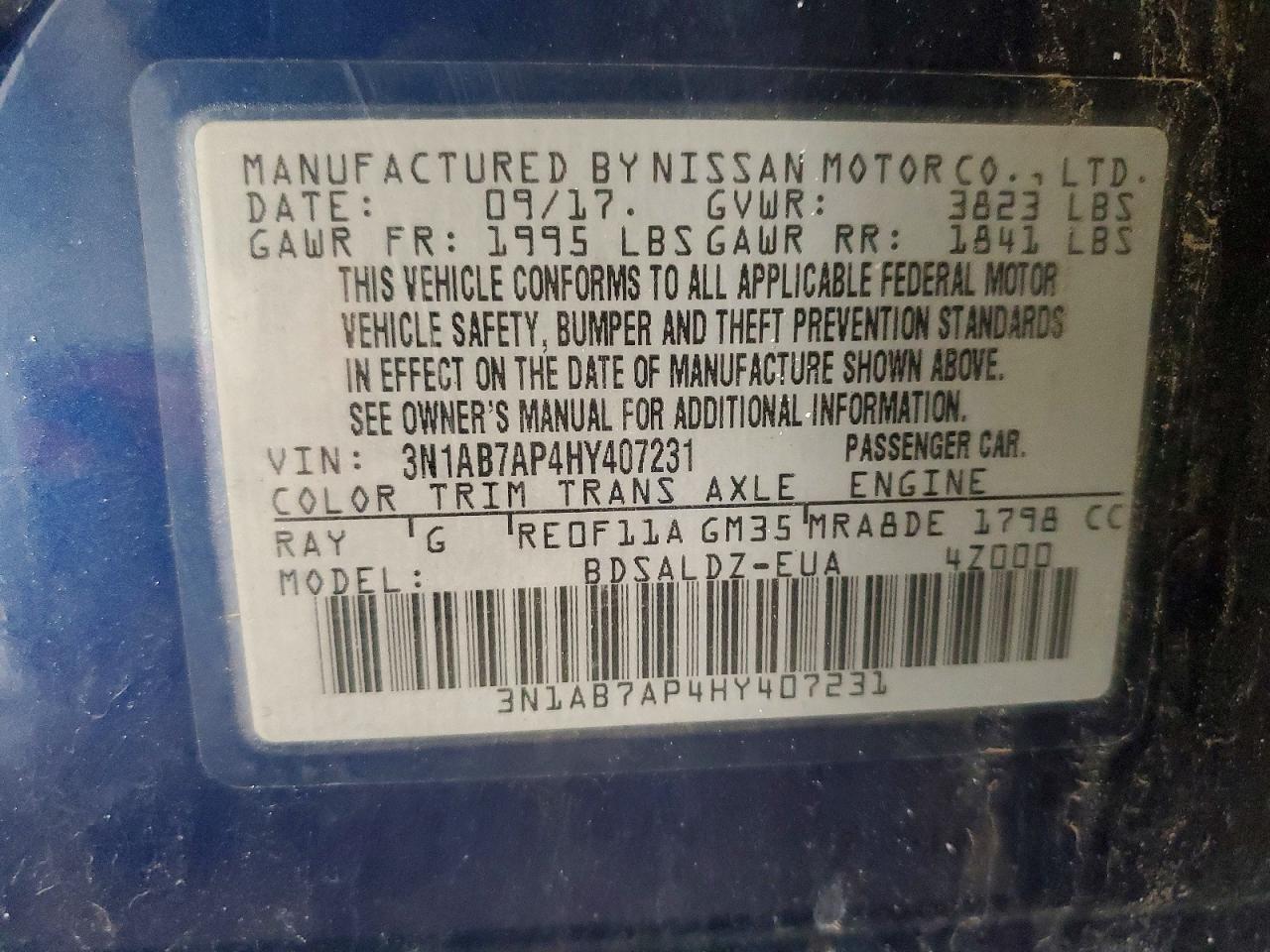 2017 NISS SENTRA
