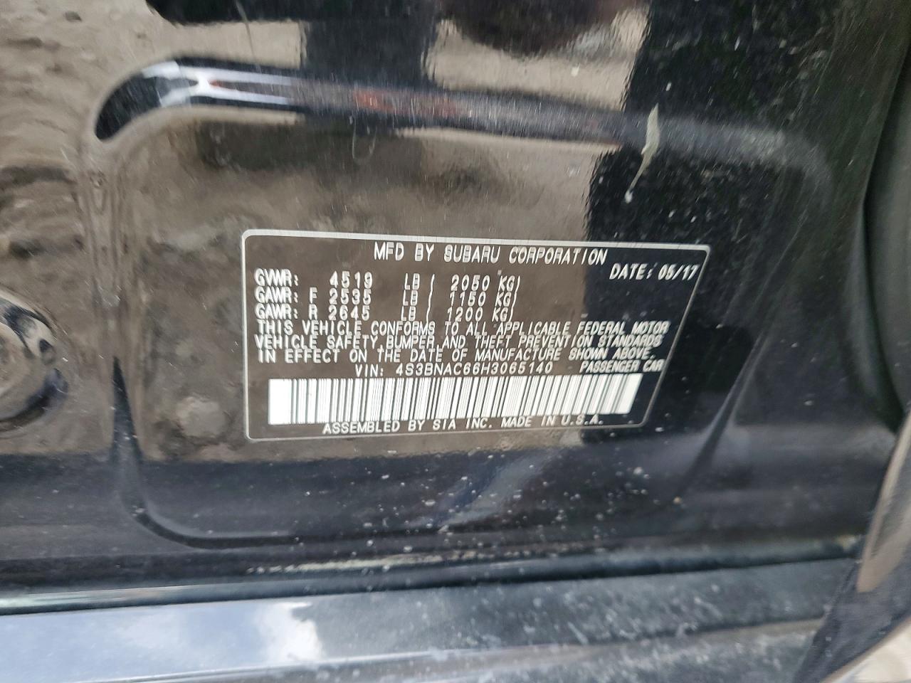 2017 SUBARU LEGACY