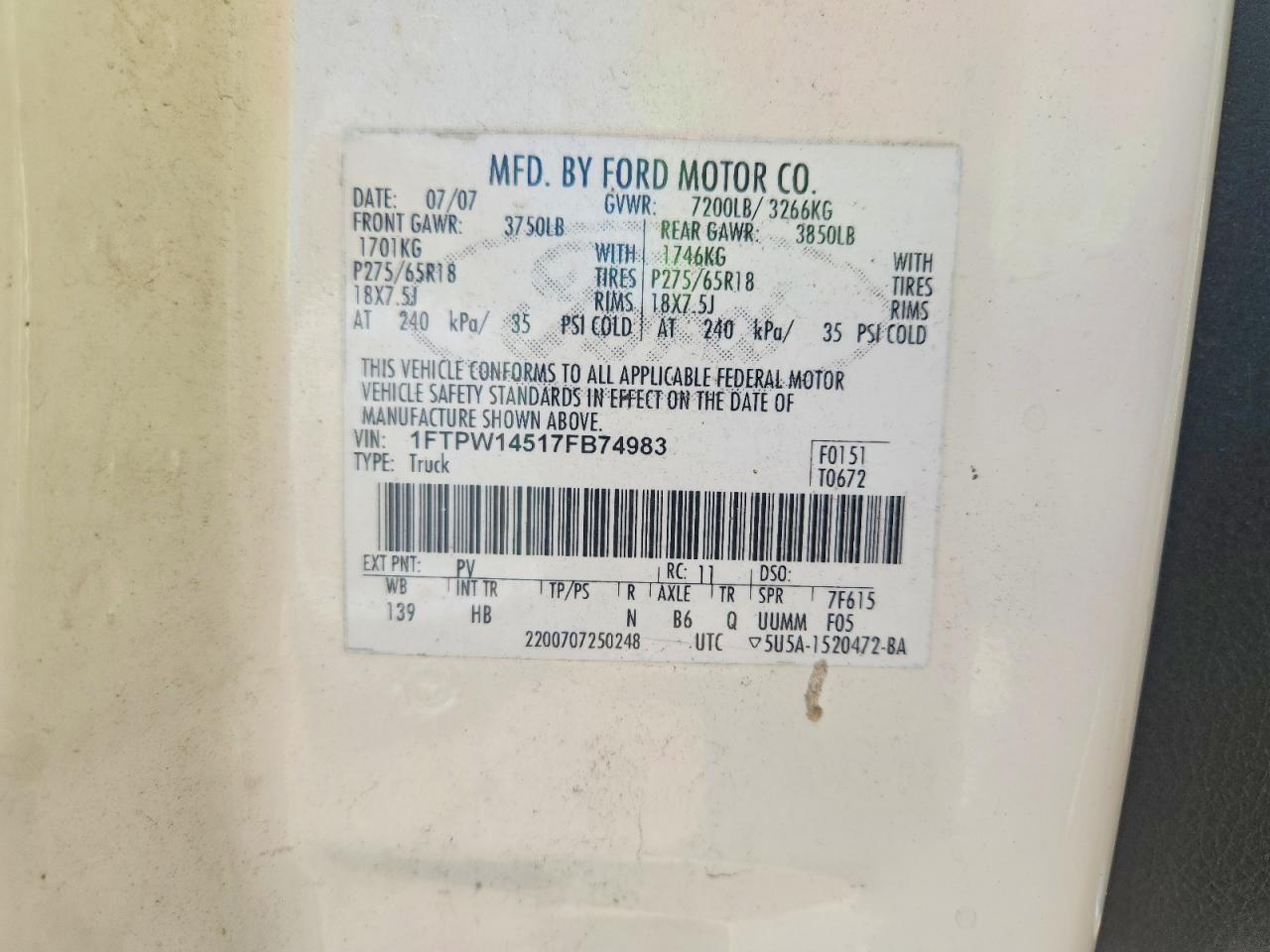 2007 FORD F-150