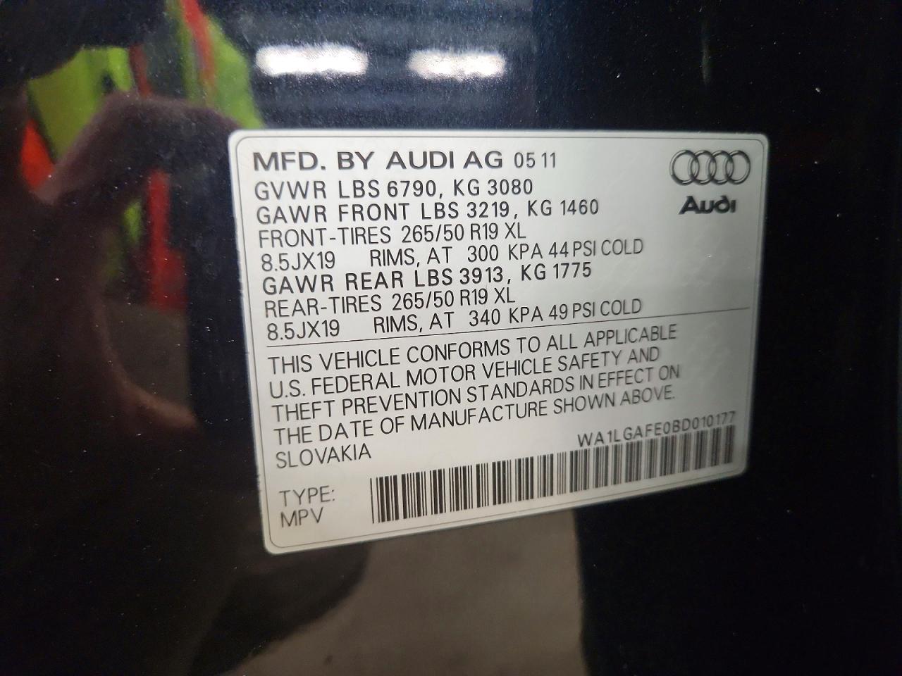 2011 AUDI Q7