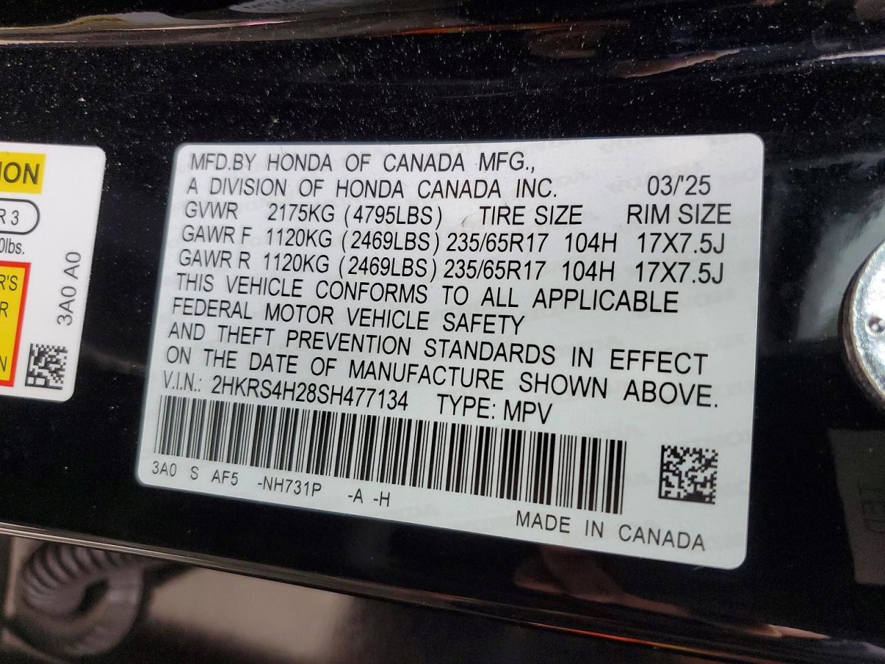 2025 HONDA CRV