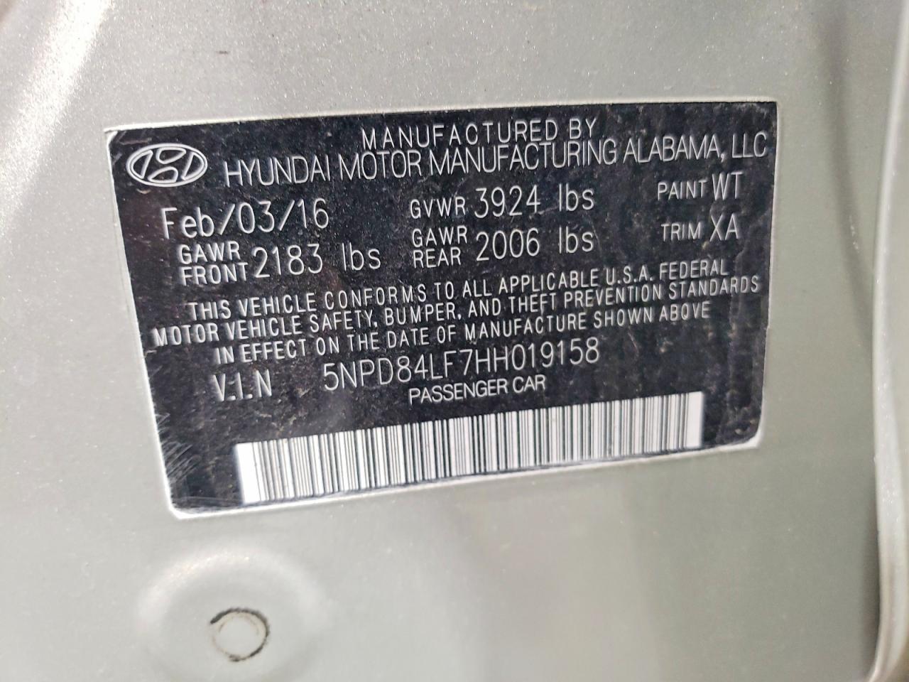 2017 HYUNDAI ELANTRA