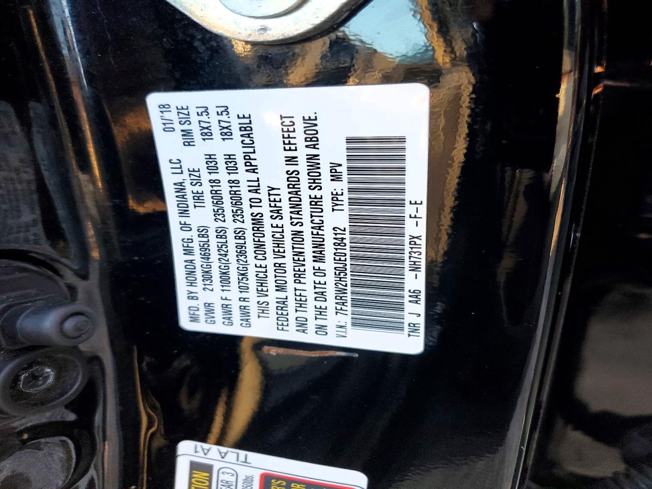 2018 HONDA CRV