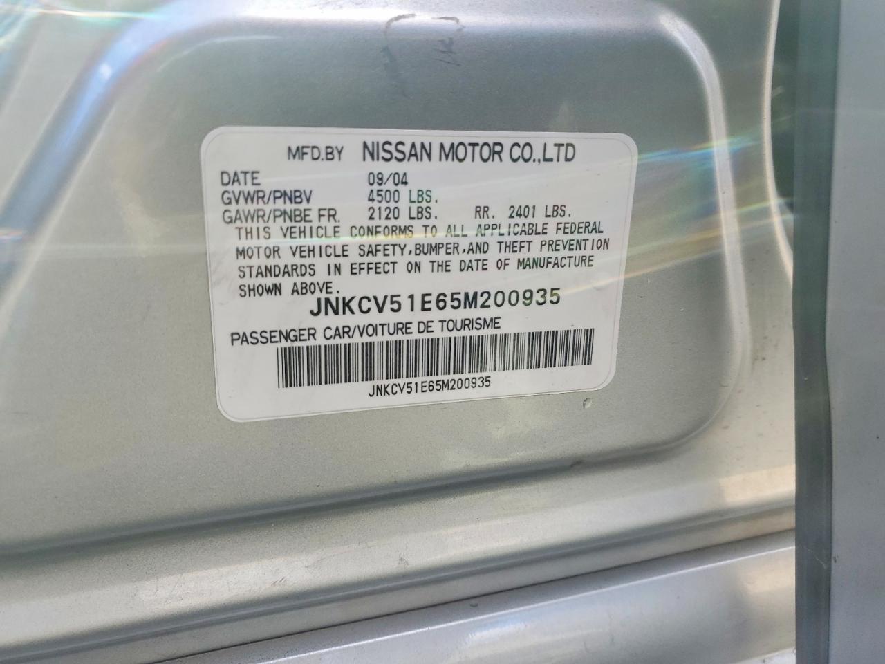 2005 INFINITI G35 BASE