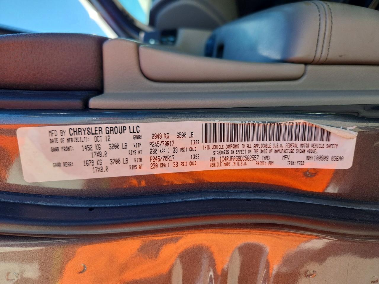 2013 JEEP GRAND CHER