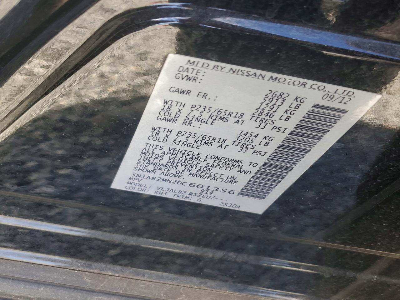 2013 NISSAN PATHFINDER