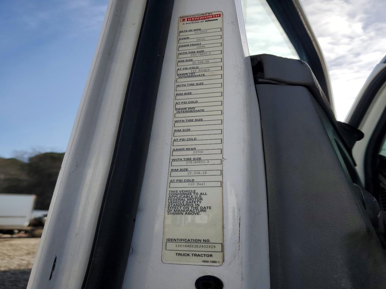 2014 KENWORTH ALL OTHER