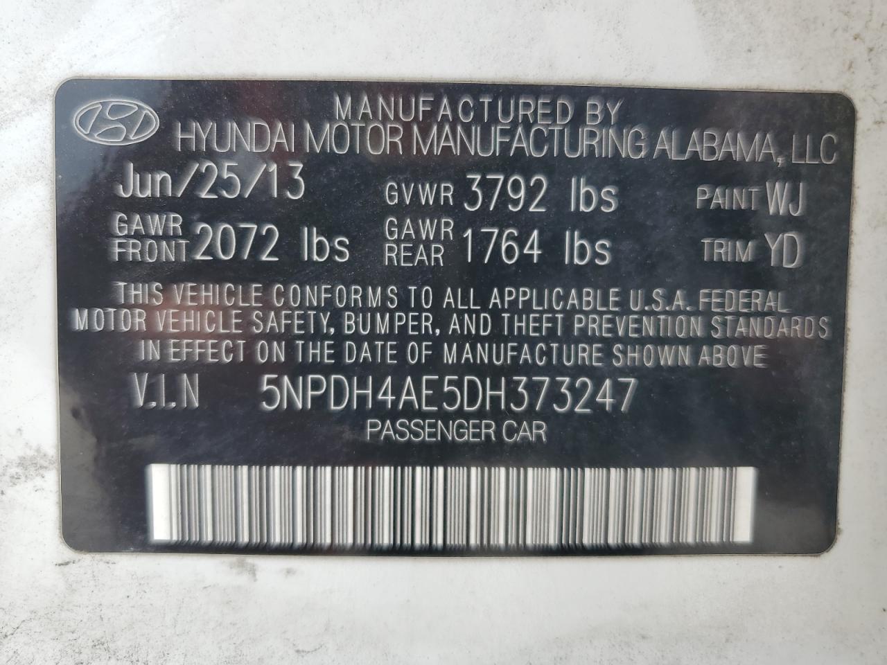 2013 HYUNDAI ELANTRA